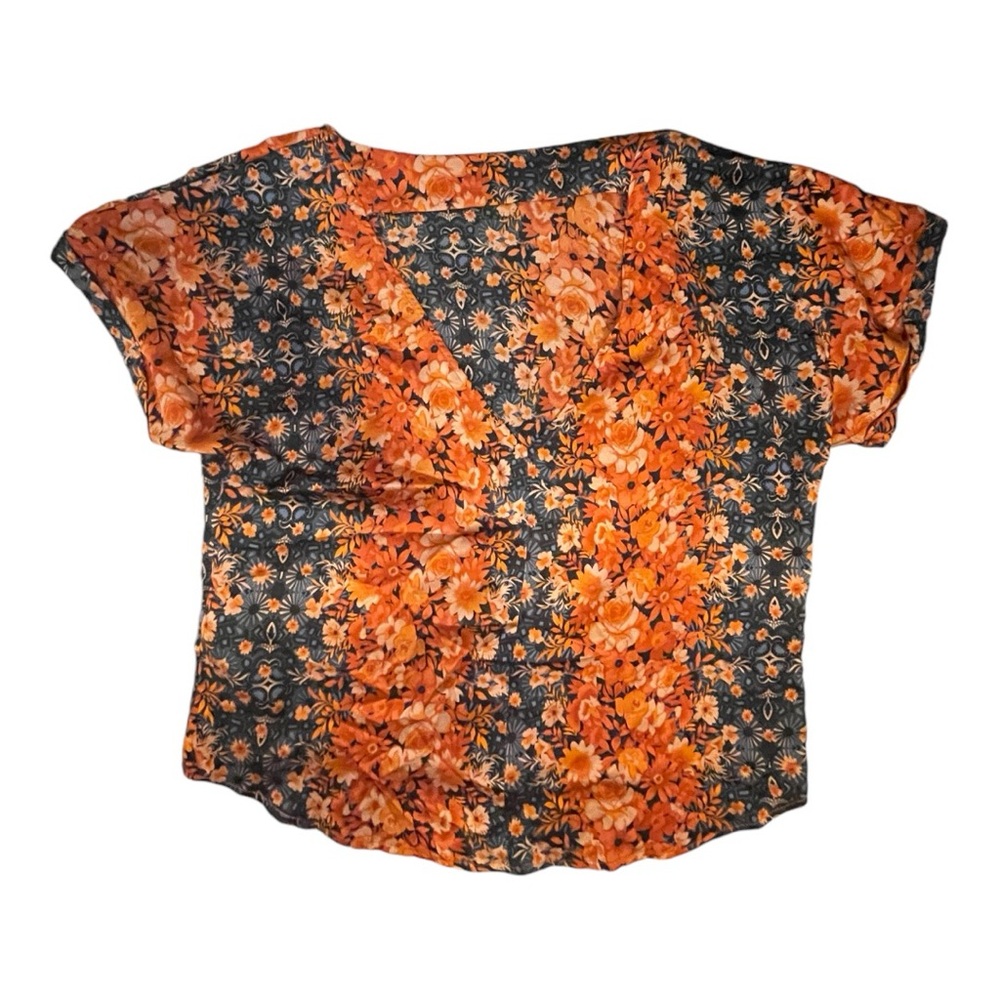 ✨ Forever 21 Floral Crop Top XS | Y2K Retro Style 🌼🖤